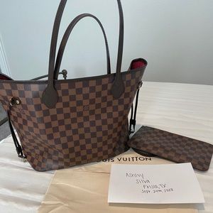 Louis Vuitton Neverfull MM & pochette- DamierEbene